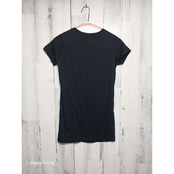LIQUID BLUE PEACE SIGN WOMENS FITTED T-SHIRT BLACK MEDIUM - Picture 3 of 5